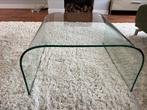 Prachtige retro curved glazen salontafel van Fontana Arte, Huis en Inrichting, Ophalen, Gebruikt, 100 tot 150 cm, 50 tot 100 cm
