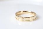 14 Karaat Gouden Dames (Trouw)Ring Met Diamant, Ophalen of Verzenden, Met edelsteen, Dame, Goud