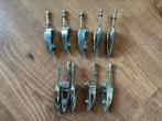 Vintage Tear Drop Lugs met spanschroeven, set van 10, Gebruikt, Drums of Percussie, Ophalen of Verzenden, Nederland