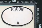 Sticker: Argon - A, Ophalen of Verzenden, Zo goed als nieuw, Bedrijf of Vereniging