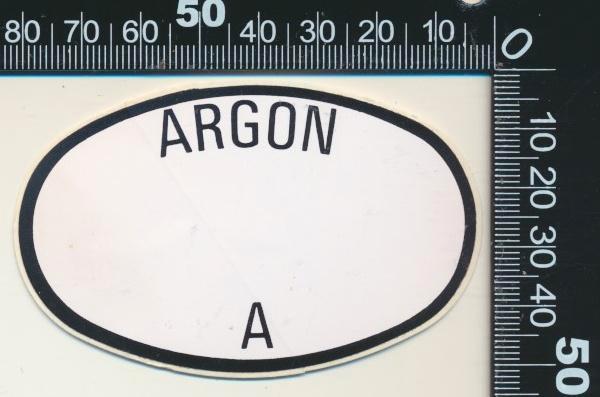 Sticker: Argon - A, Verzamelen, Stickers, Zo goed als nieuw, Bedrijf of Vereniging, Ophalen of Verzenden
