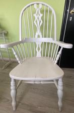 Twee Windsor Engelse highback wit, Huis en Inrichting, Stoelen, Ophalen, Twee, Wit, Vintage