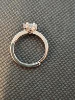 Antiek stijl 925 zilveren ring met zirkonia., Nieuw, Ophalen of Verzenden, Dame, Zilver