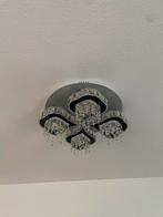 Moderne Plafondlamp met Kristallen, Huis en Inrichting, Lampen | Plafondlampen, Ophalen, Zo goed als nieuw, Metaal
