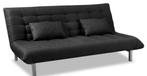 Slaapbank, Ophalen, Zwart, 140 cm, Zo goed als nieuw