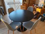 Ronde Eettafel met 4 Stoelen, Huis en Inrichting, Tafels | Eettafels, Ophalen, Gebruikt, Kunststof, Rond