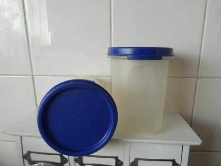 Tupperware Ruimtespaarders en Spaghetti Bus - 8 stuks, Huis en Inrichting, Keuken | Tupperware, Gebruikt, Bak of Kom, Blauw, Groen