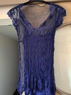 blouse in fijne kant + bijhorende top, M, Ophalen of Verzenden, Zo goed als nieuw, Maat 38/40 (M), Blauw