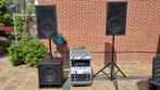 JB Systems Vibe geluid set compleet met hoge case en kabels, Zo goed als nieuw, Complete surroundset, 120 watt of meer, Ophalen