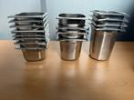 Complete GN 1/6 RVS set – 100/150/200 mm + 2 bakhouders, Ophalen, Zo goed als nieuw