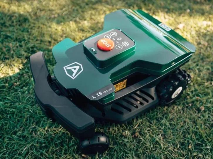 Ambrogio L15 Deluxe |  voor tuinen tot 600 m², Tuin en Terras, Robotmaaiers, Nieuw, Minder dan 20 cm, Met regensensor, Bestuurbaar via app