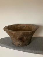 Oude houten vijzel/schaal, Huis en Inrichting, Ophalen, Minder dan 50 cm, Rond, Zo goed als nieuw