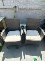 MOET WEG ! 2 tuinstoelen Bois de Luc, Ophalen, Gebruikt