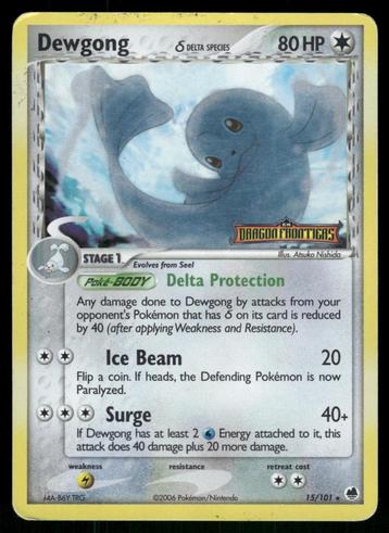 Dewgong δ 15/101 - Dragon Frontiers (Reverse Holo) (Good) beschikbaar voor biedingen