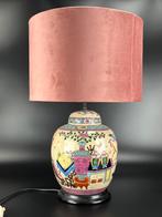 Antiek porselein pot lamp tafellamp vaas famille rose Qing, Ophalen