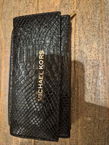 Michael Kors Leren Portemonnee Zwart beschikbaar voor biedingen