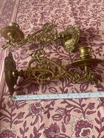 Vintage Messing Wandkandelaars - Set van 2 pianokandelaar, Huis en Inrichting, Woonaccessoires | Kandelaars en Kaarsen, Gebruikt