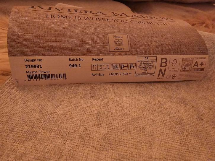 Rivièra maison behang 5 rollen, Huis en Inrichting, Stoffering | Behang, Roze, minder dan 10 m², Ophalen of Verzenden