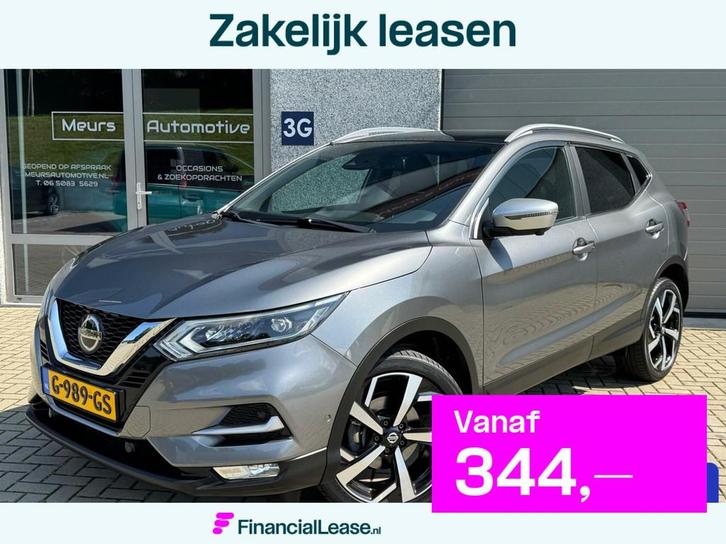 Nissan Qashqai 1.3 DIG-T Tekna + Pano/Leder/Bose/Adap.Cruise, Auto's, Nissan, Bedrijf, Lease, Financial lease, Qashqai, 360° camera
