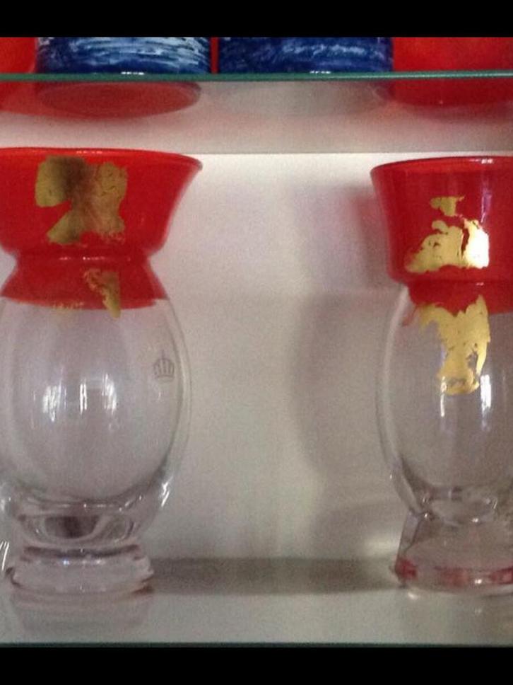 Kroningsvaasjes, gesigneerd, Verzamelen, Koninklijk Huis en Royalty, Nieuw, Overige typen, Nederland, Ophalen of Verzenden