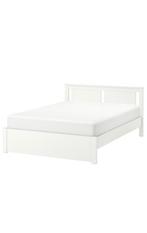 Ikea bed songesand 140x200, Huis en Inrichting, Ophalen, Wit, 140 cm, Zo goed als nieuw