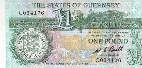 THE  STATES  OF  GUERNSEY    ONE  POUND, Postzegels en Munten, Bankbiljetten | Europa | Niet-Eurobiljetten, Ophalen of Verzenden