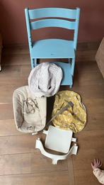 Stokke Tripp Trapp compleet incl newbornset en hoesjes, Kinderen en Baby's, Kinderstoelen, Ophalen, Zo goed als nieuw, Meegroeistoel