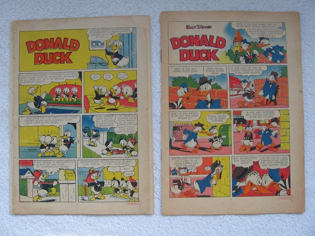 Donald Duck weekblad - 1952 compleet (beschadigde nummers), Boeken, Stripboeken, Gelezen, Complete serie of reeks, Ophalen of Verzenden