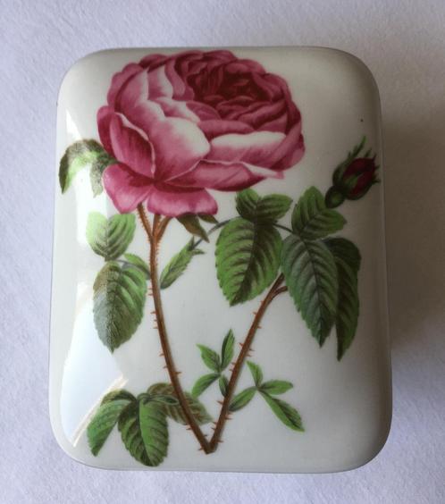 Mooi porseleinen bakje met deksel Roos, Antiek en Kunst, Curiosa en Brocante, Ophalen