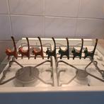 7x een vintage/design houten ringenhouder als kat, 70's., Antiek en Kunst, Kunst | Designobjecten, Ophalen of Verzenden