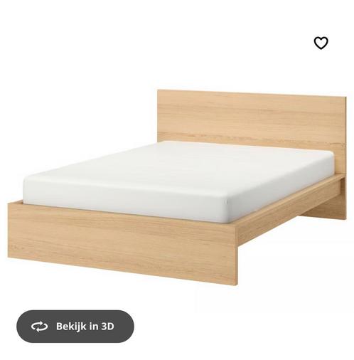 Ikea Malm bedframe, Huis en Inrichting, Slaapkamer | Bedden, Zo goed als nieuw, Tweepersoons, 140 cm, 200 cm, Hout, Wit, Ophalen