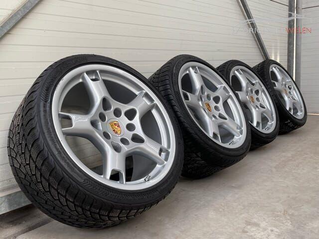 19'' Org. Porsche 911 997 4S 4 Targa Velgen + Winterbanden, Auto-onderdelen, Banden en Velgen, Banden en Velgen, Winterbanden
