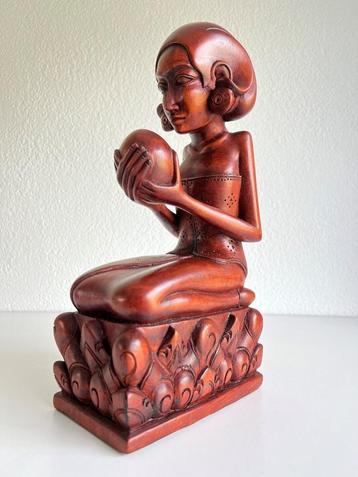 Prachtig gesneden Balinees art-deco houtsnijwerk Bali  beschikbaar voor biedingen