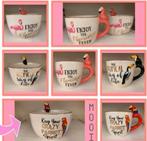 IK ZOEK DEZE MOKKEN MET PAPEGAAI, TOEKAN, FLAMINGO, ARA, Huis en Inrichting, Keuken | Servies, Ophalen of Verzenden, Zo goed als nieuw