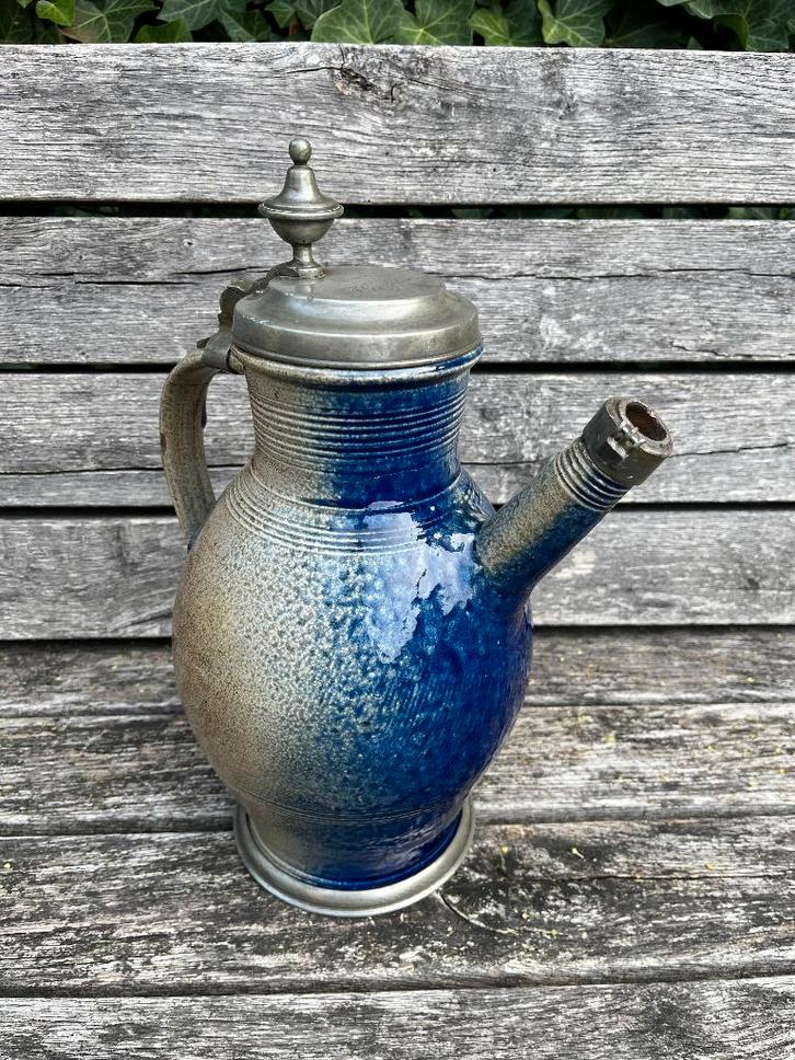 Steengoed Kruik Tuitkan zgn. Bürgeler Blauschürze om 1800, Antiek en Kunst, Antiek | Keramiek en Aardewerk, Ophalen of Verzenden