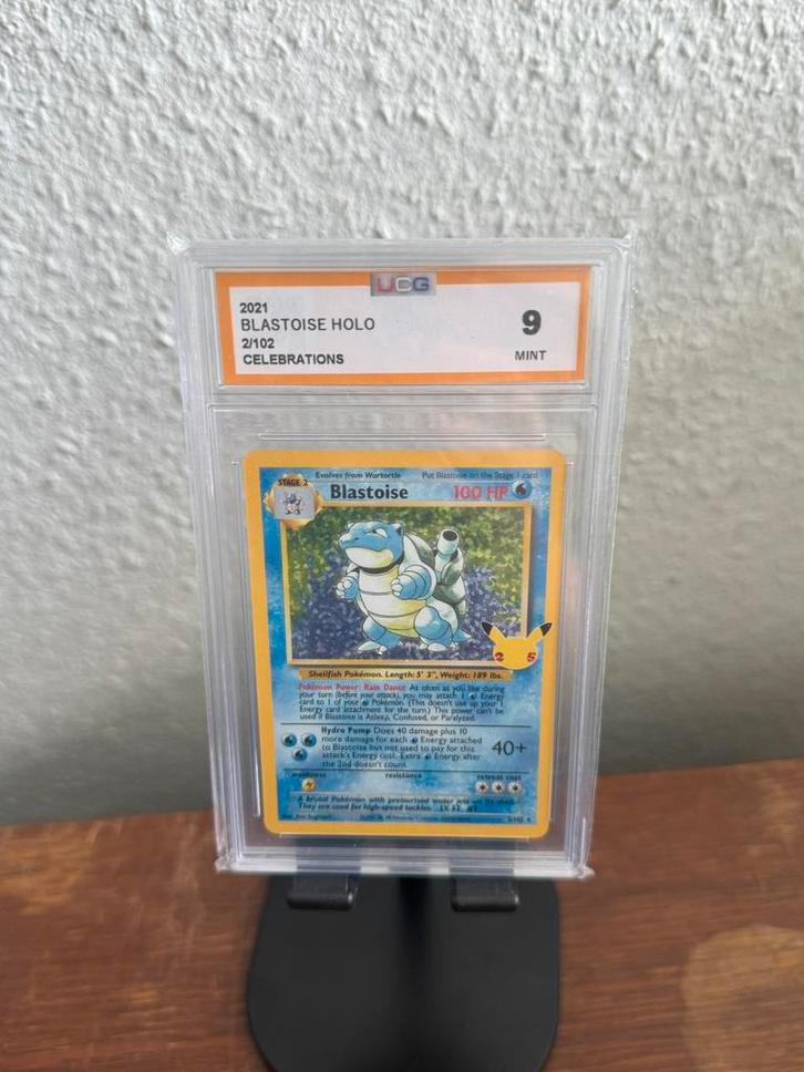 Blastoise 9 base celebration, Hobby en Vrije tijd, Verzamelkaartspellen | Pokémon, Zo goed als nieuw, Losse kaart, Ophalen of Verzenden