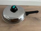 Fissler hapjespan met deksel - 28 cm, Gebruikt, Inductieplaat, Ophalen of Verzenden, Rvs