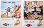 4 vintage advertenties reclames Martini 1964 on the rocks, Ophalen of Verzenden, Gebruikt, Overige typen