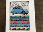 Citroën Joie de Vivre blikken bord 30x20 cm 2CV auto's, Ophalen of Verzenden, Nieuw, Auto's