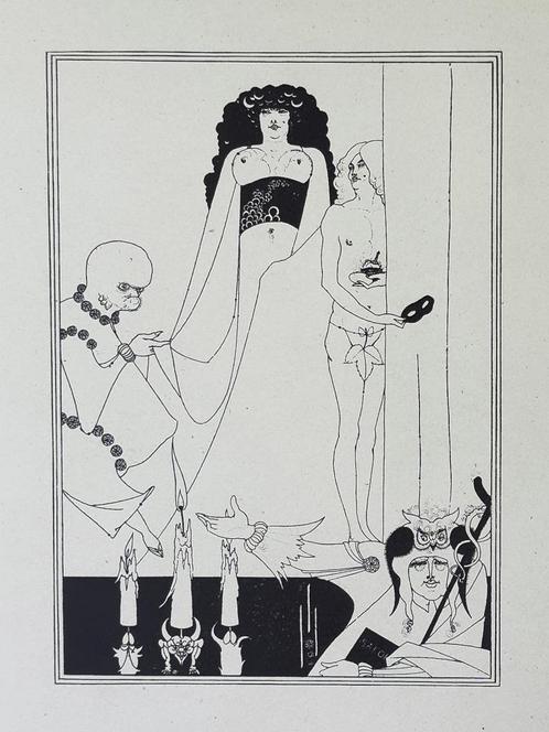 Aubrey Beardsley – Blokdruk 1920 - Herodias, Salome, Wilde, Antiek en Kunst, Kunst | Litho's en Zeefdrukken, Verzenden