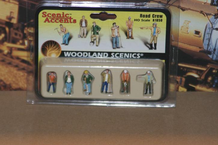 Woodland Scenics H0 A1850 SCENIC ACCENTS Wegwerkers NIEUW, Hobby en Vrije tijd, Modeltreinen | H0, Nieuw, Brug, Tunnel of Gebouw