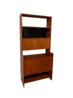 Poul Cadovius wandkast voor Mutters KLM/DECO, Huis en Inrichting, Kasten | Vitrinekasten, Gebruikt, Glas, Met klep(pen), Vintage, mid-century