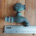 Messing Buitenkraan met Vis - Mooie Patina, Ophalen of Verzenden, Gebruikt