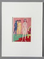 Houtgravure Kees Van Dongen 1955  in passepartout, Antiek en Kunst, Ophalen of Verzenden