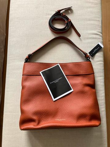 NIEUW: Gianni Chiarini Matilde leren schoudertas (cognac) beschikbaar voor biedingen