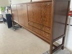 lange brutalistische vintage wenge dressoir, Huis en Inrichting, Kasten | Dressoirs, Ophalen, Gebruikt, 25 tot 50 cm, 150 tot 200 cm