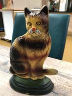 Gietijzeren poes kat deurstopper, Ophalen of Verzenden