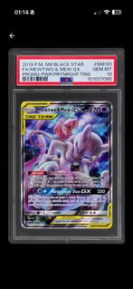 Mewtwo & Mew sm 191 GX PSA 10 - Black Star Promo, Ophalen of Verzenden, Zo goed als nieuw, Losse kaart