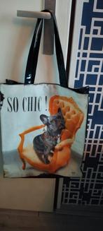 Aparte shopper tas met Franse Bulldog, Sieraden, Tassen en Uiterlijk, Tassen | Damestassen, Ophalen, Zo goed als nieuw, Shopper