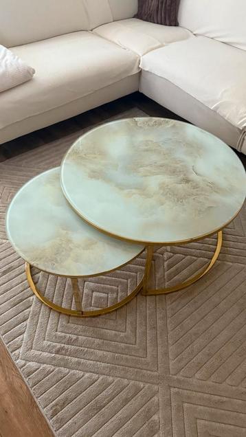 2 Ronde Salontafels - Setprijs! beschikbaar voor biedingen